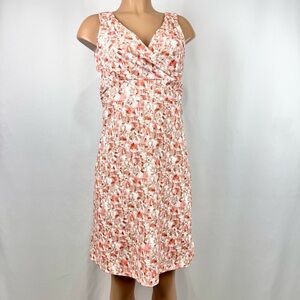 Eddie Bauer Womens Sz S Athletic Outdoor Sleeveless Stretch Mini Dress Coral Tan